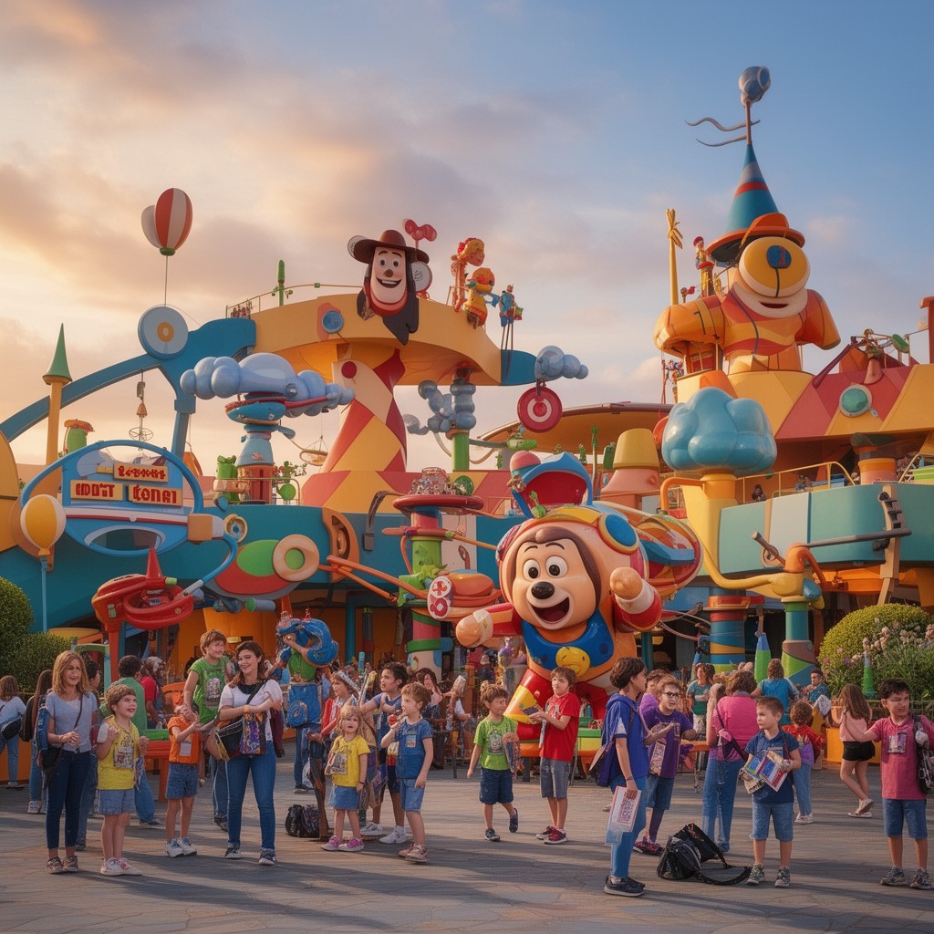 AI-generated illustration of Toy Story Land