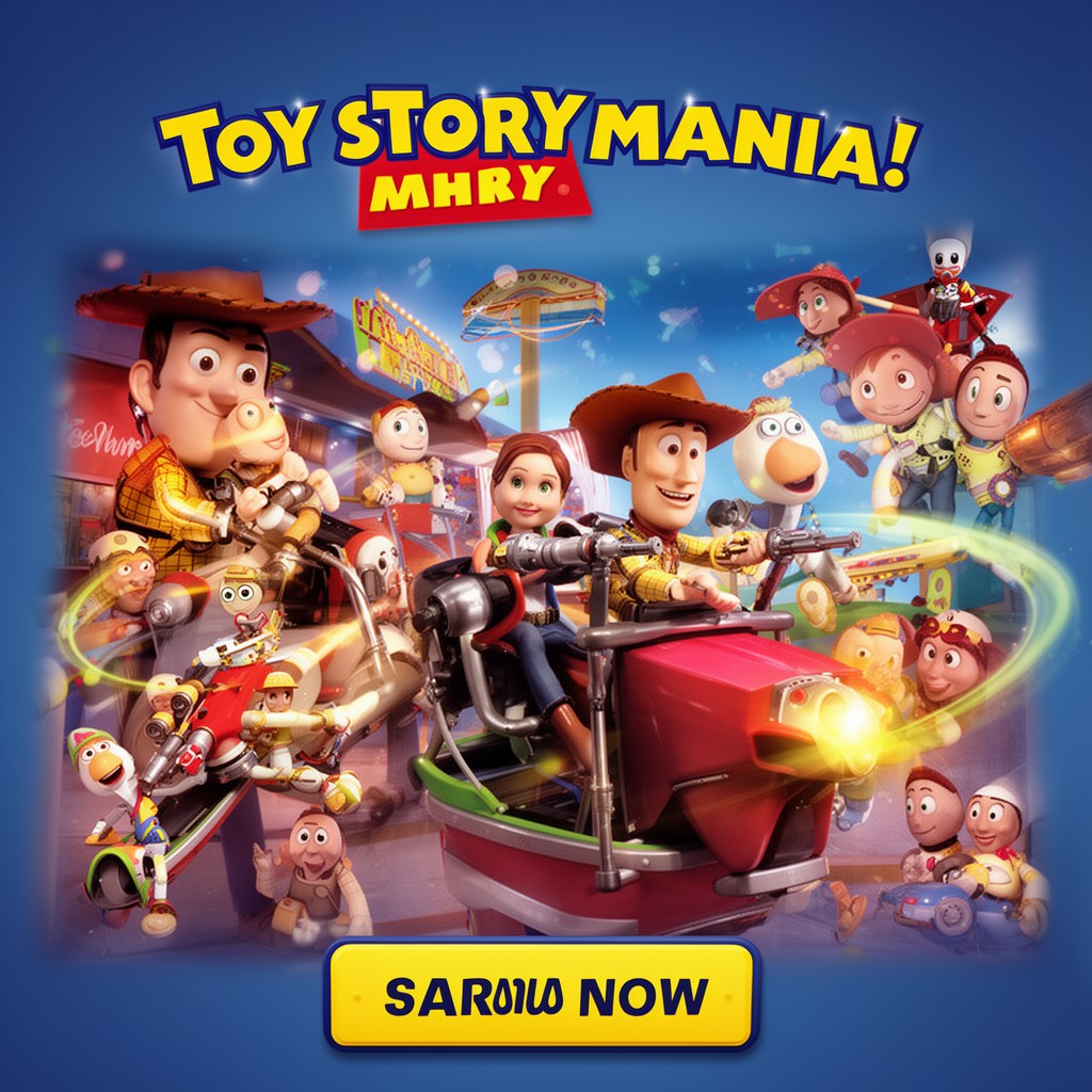 AI-generated illustration of Toy Story Mania!
