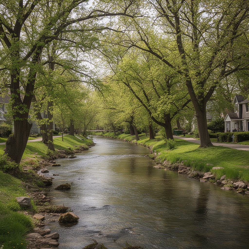 AI-generated illustration of Ellicott Creek