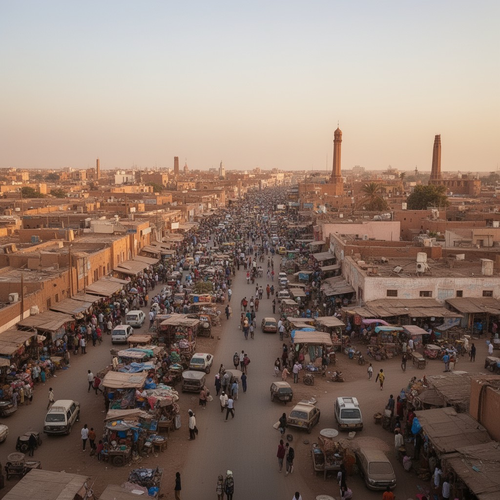 AI-generated illustration of Omdurman
