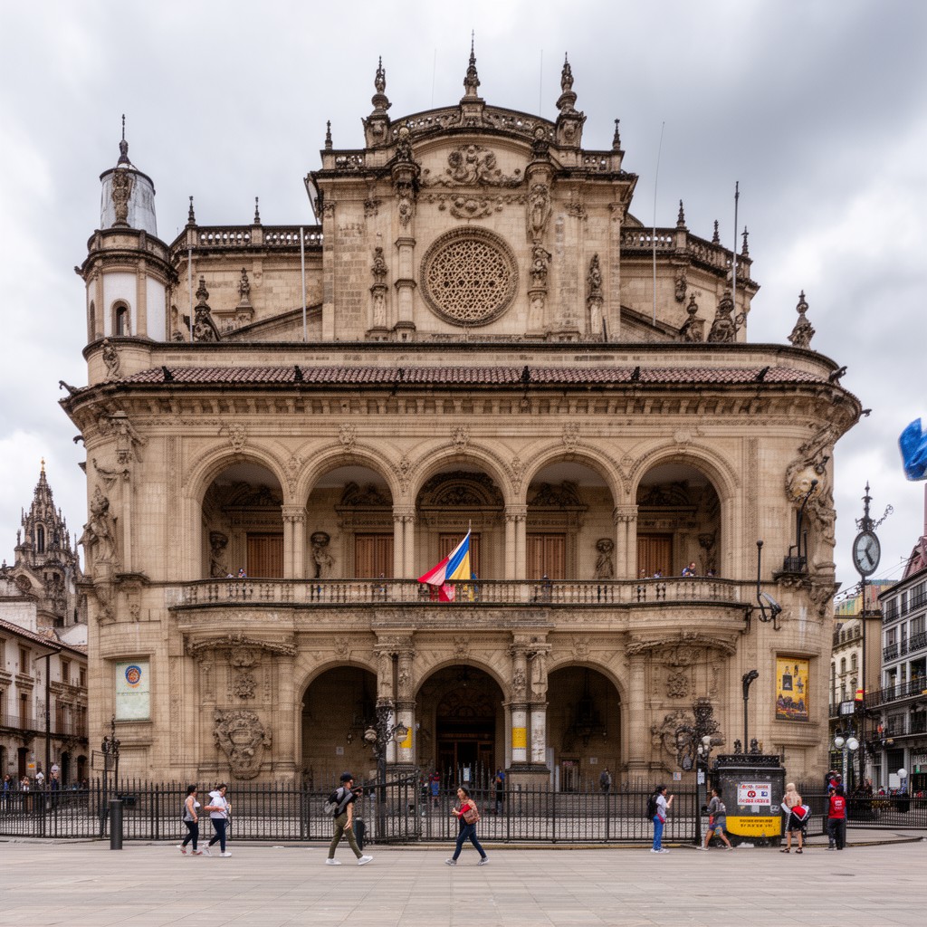 AI-generated illustration of Archbishop’s Palace of Bogotá