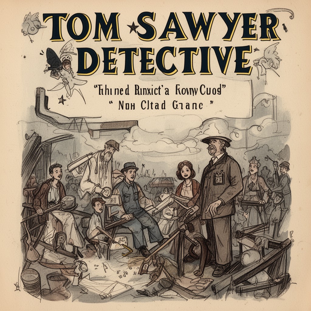 AI-generated illustration of Tom Sawyer, Detective