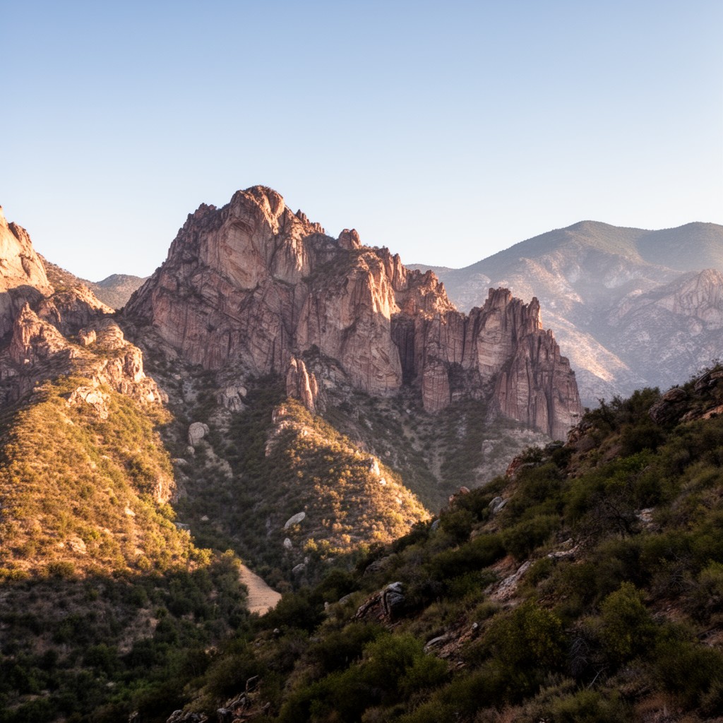 AI-generated illustration of Topatopa Mountains