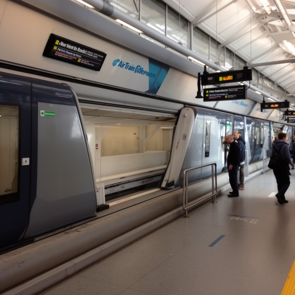 AI-generated illustration of AirTrain Newark