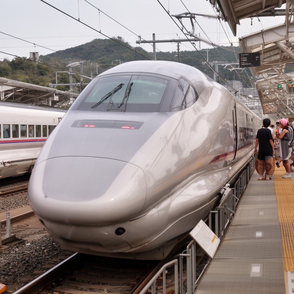 AI-generated illustration of Sanyo Shinkansen