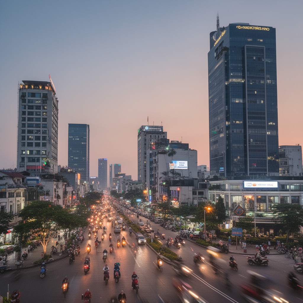 AI-generated illustration of Saigon