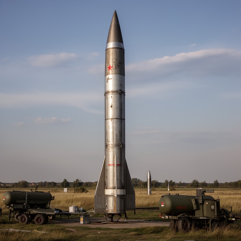 AI-generated illustration of R-1 rocket