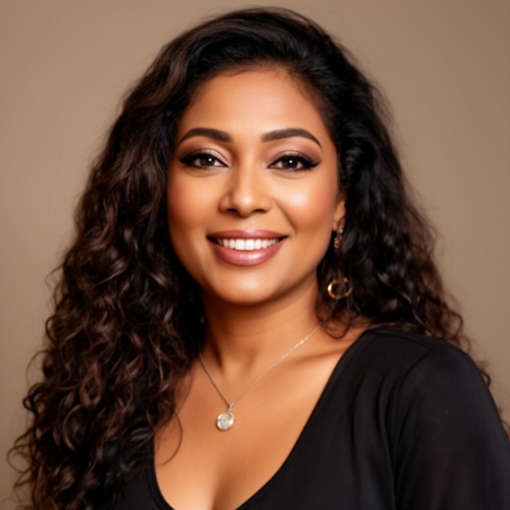 AI-generated illustration of Indira Milini Khan