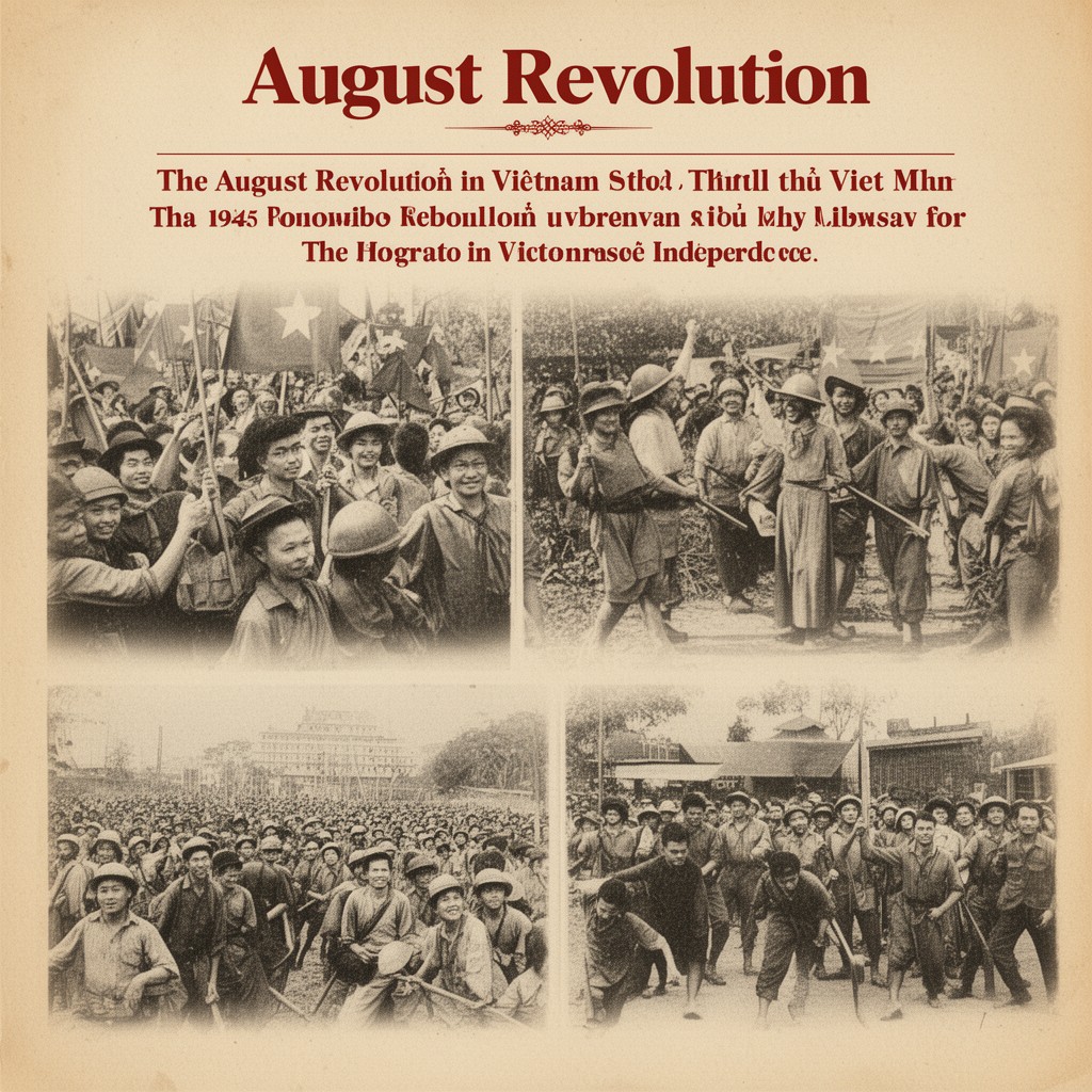 AI-generated illustration of August Revolution in Vietnam