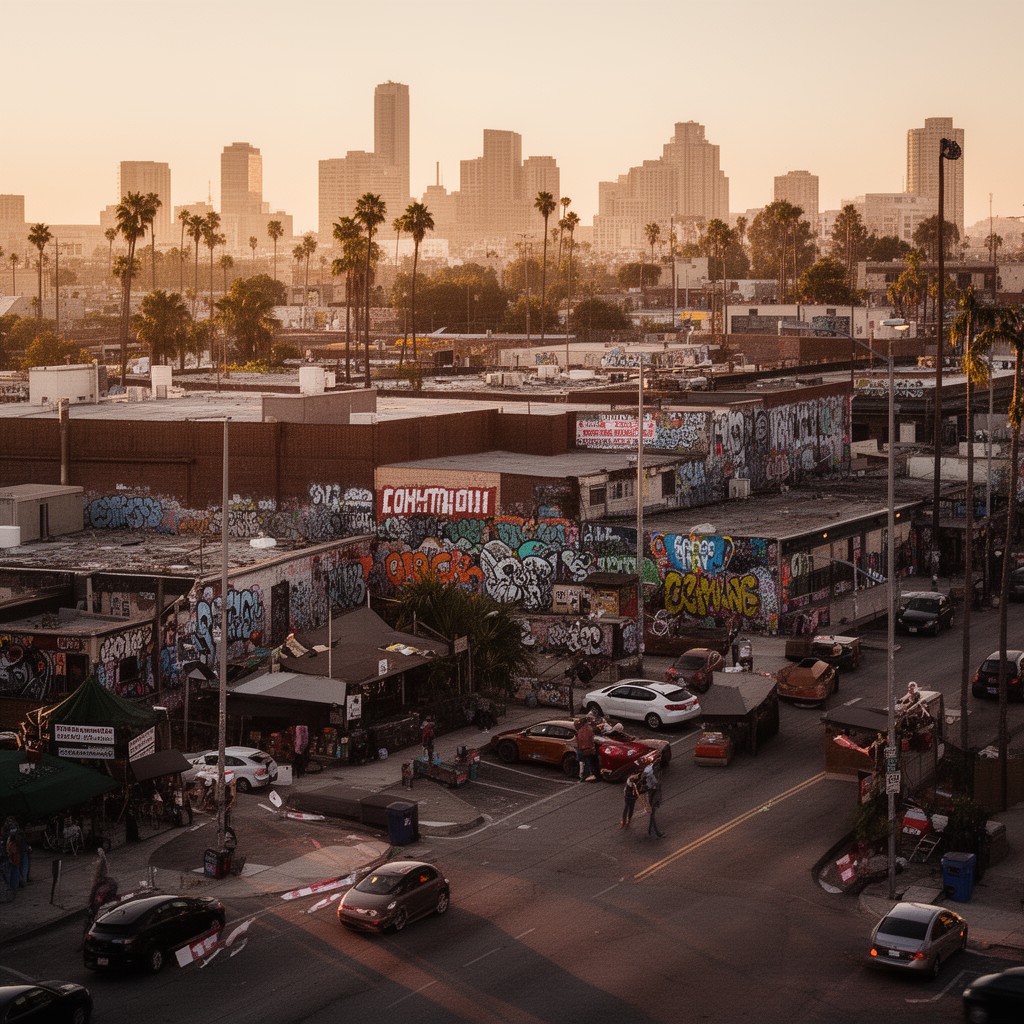 AI-generated illustration of Compton, California, United States