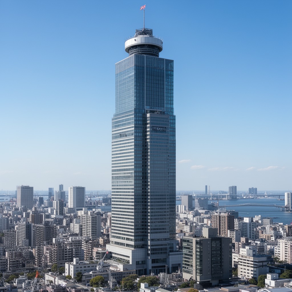 AI-generated illustration of Yokohama Landmark Tower