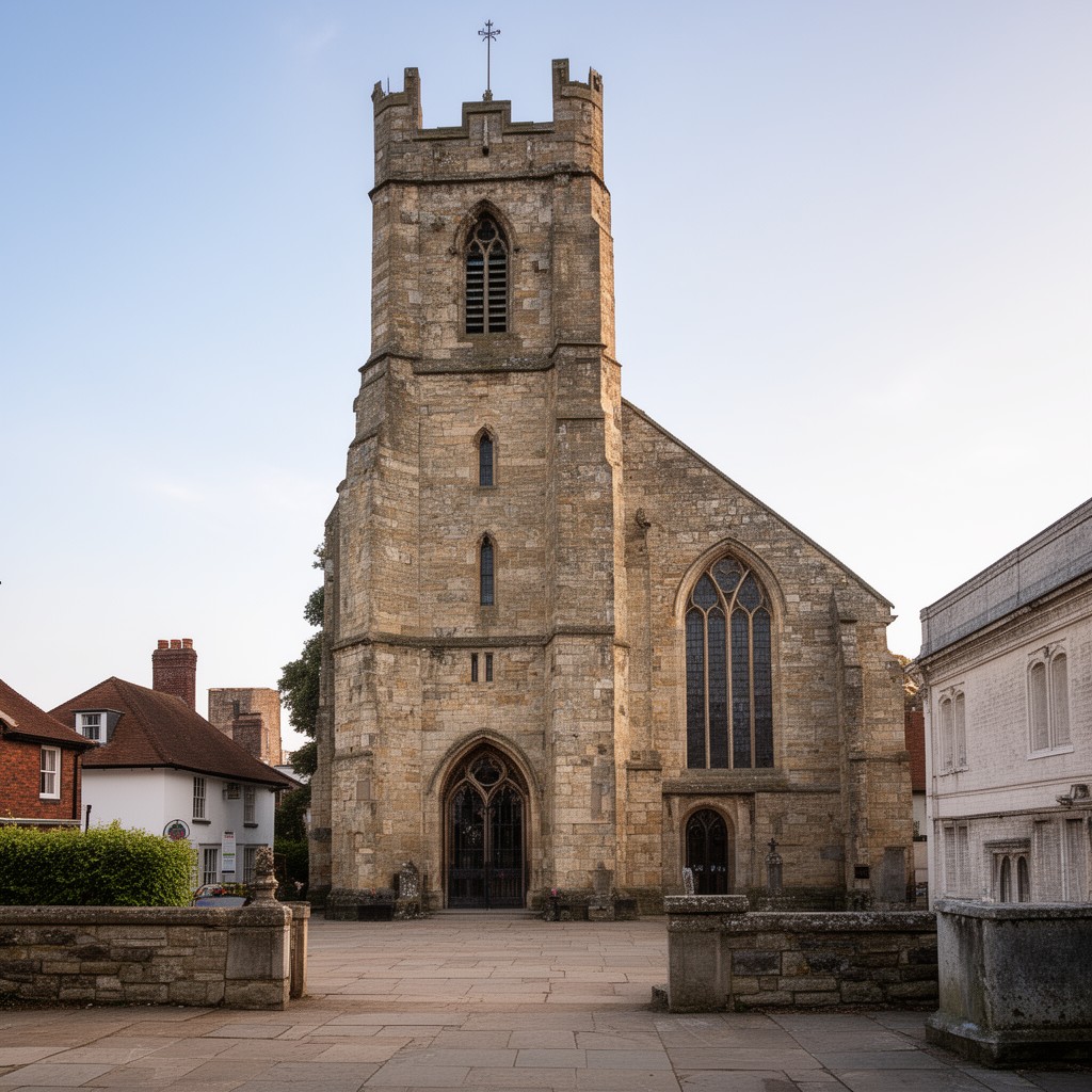 AI-generated illustration of St Clement’s Church, Sandwich