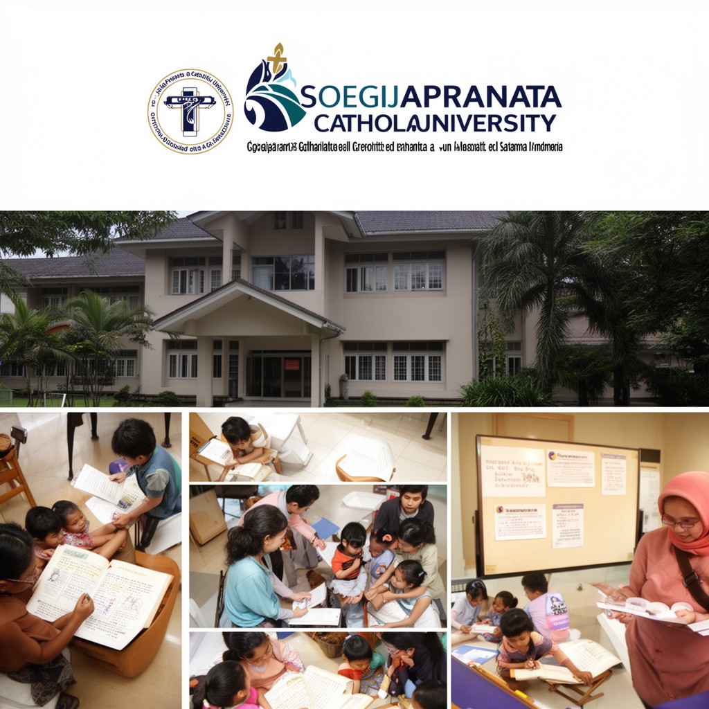AI-generated illustration of Soegijapranata Catholic University