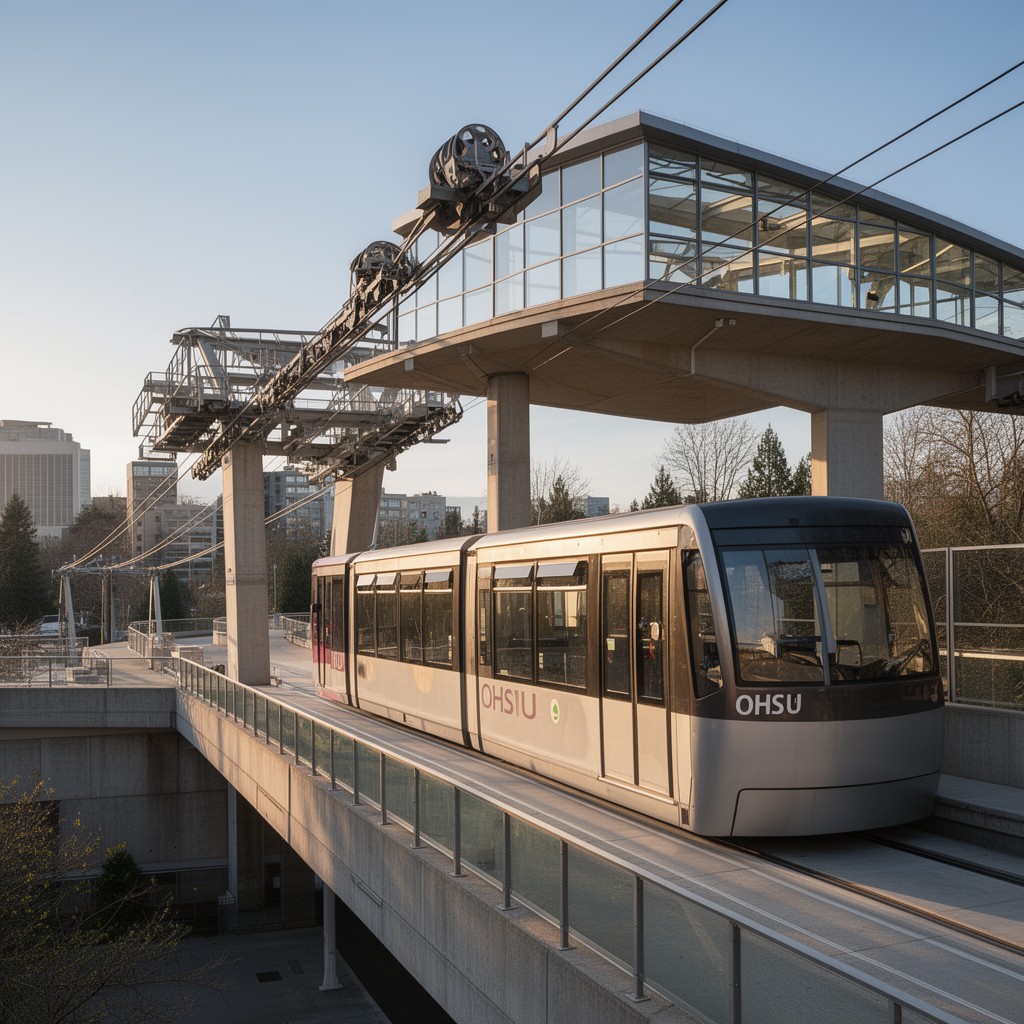 AI-generated illustration of OHSU upper terminal