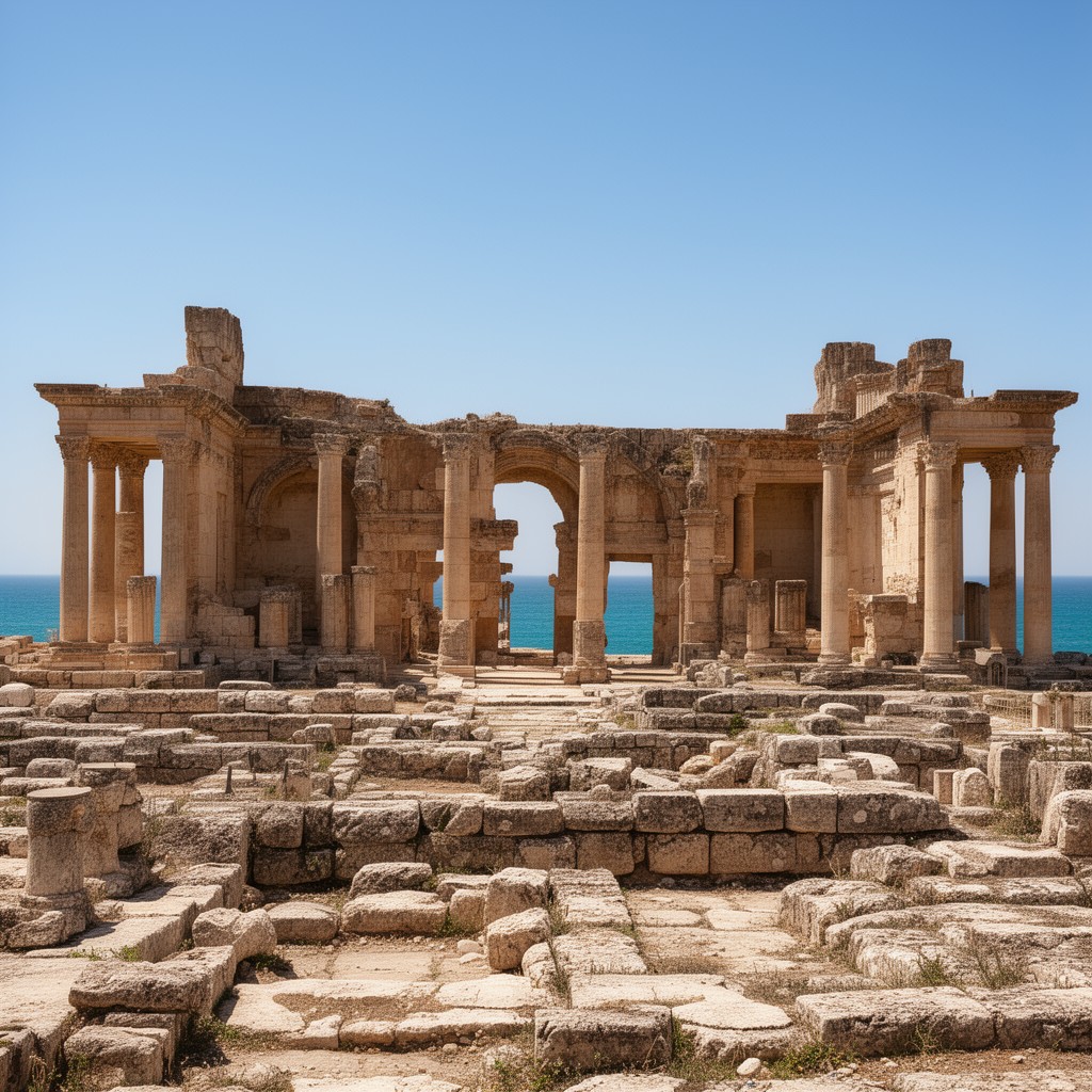 AI-generated illustration of Leptis Magna