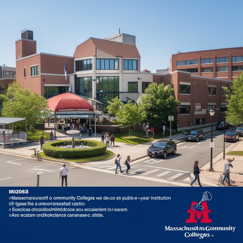 AI-generated illustration of Massachusetts community colleges