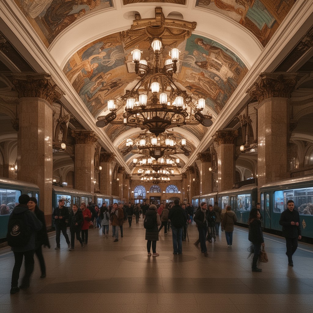AI-generated illustration of Moscow Metro