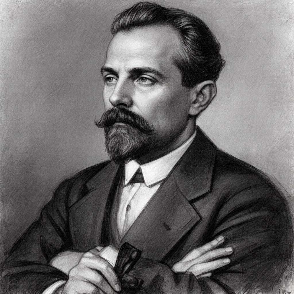 AI-generated illustration of Maksim Gorky