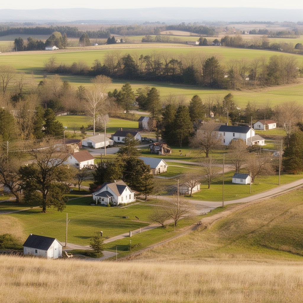 AI-generated illustration of Saratoga, Iowa