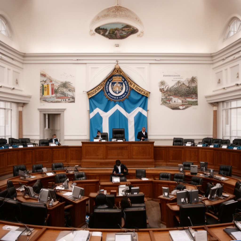 AI-generated illustration of Legislative Assembly of the Azores