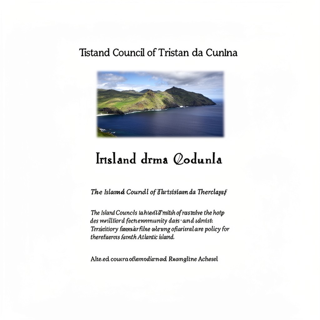 AI-generated illustration of Island Council of Tristan da Cunha