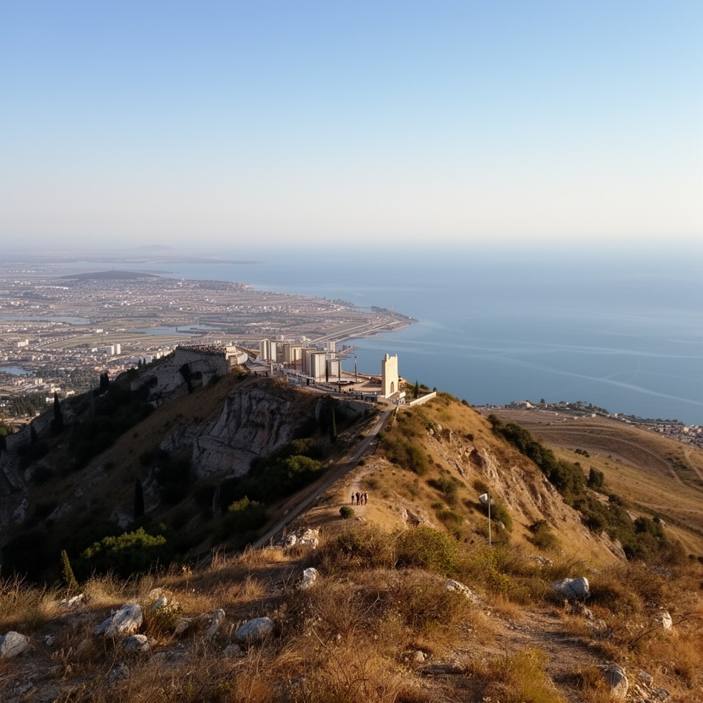 AI-generated illustration of Mount of Beatitudes (traditional site)