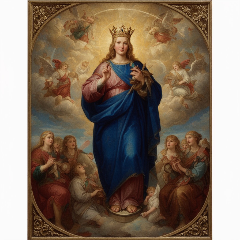 AI-generated illustration of Coronation of the Virgin