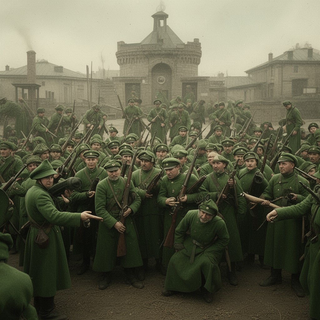 AI-generated illustration of Green armies