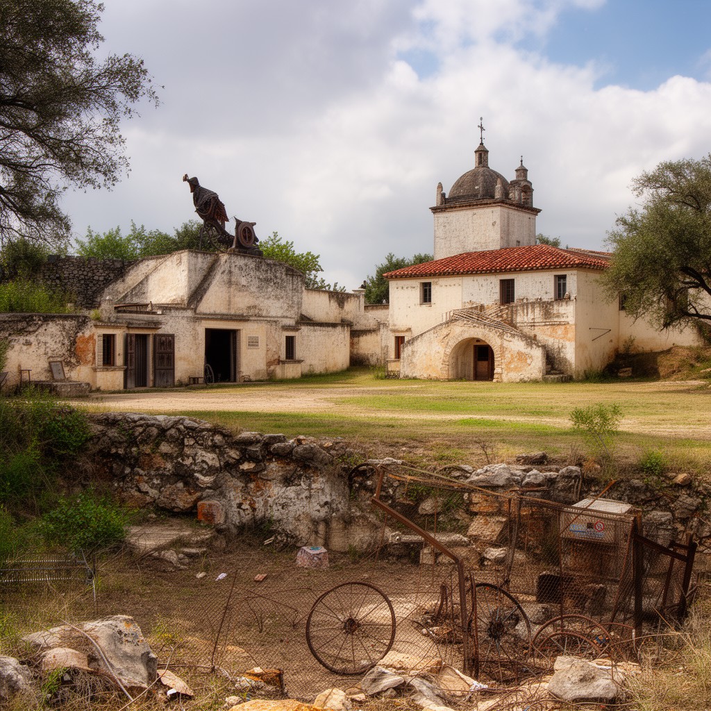 AI-generated illustration of Hacienda de San Juan, near present-day San Antonio, Texas