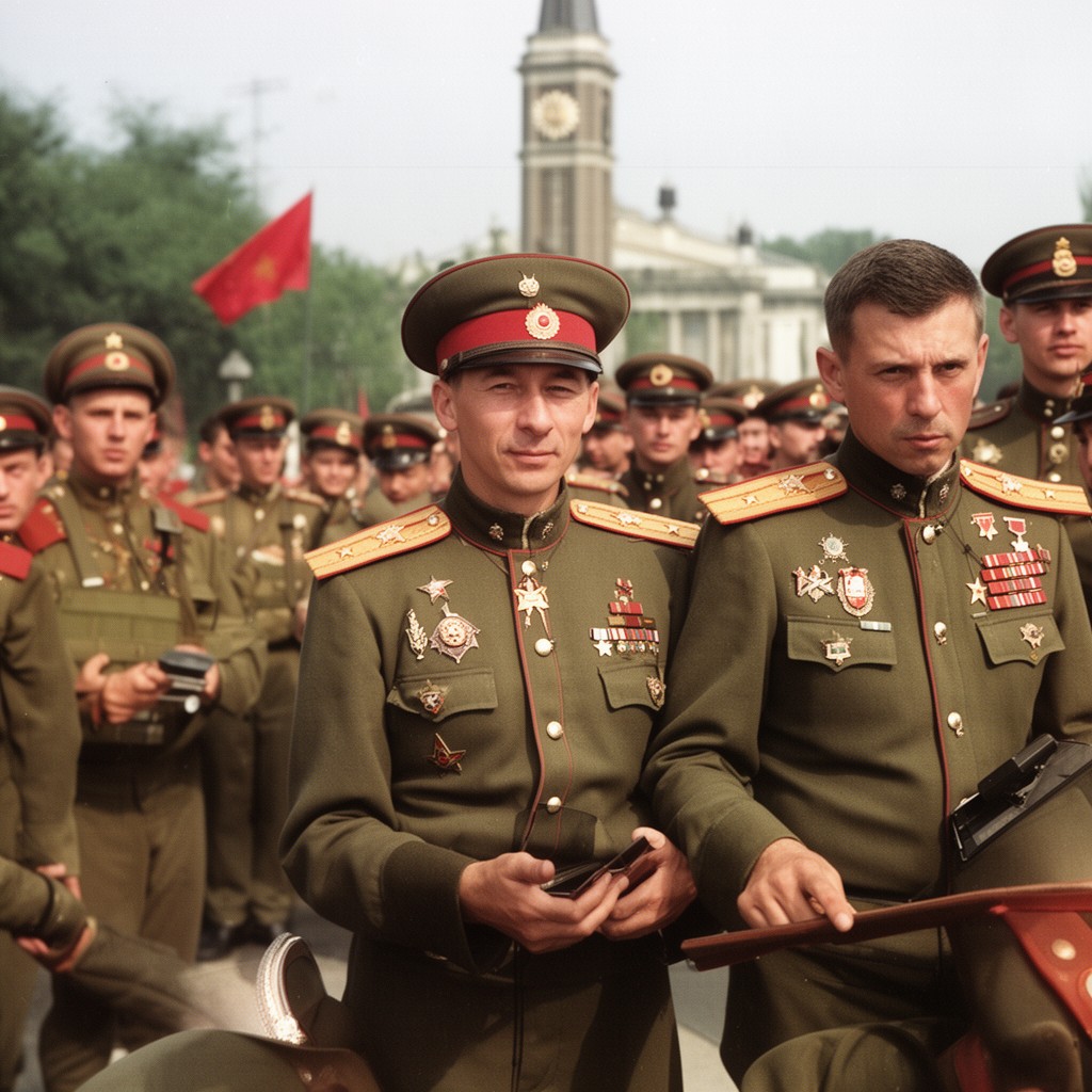 AI-generated illustration of Soviet military officers