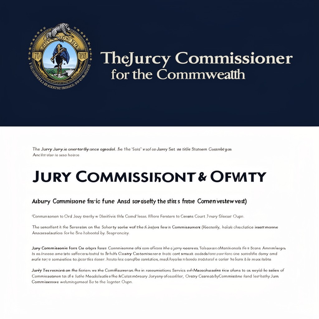 AI-generated illustration of Jury Commissioner for the Commonwealth