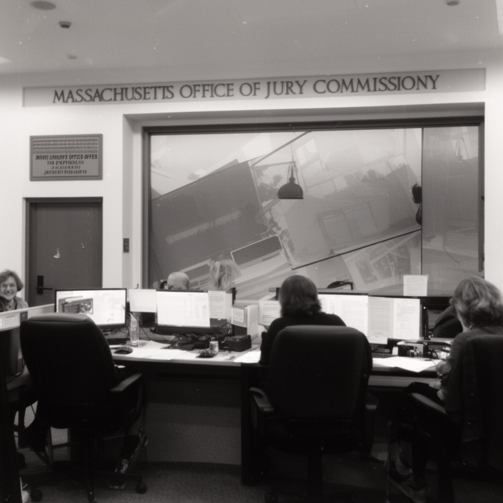 AI-generated illustration of Massachusetts Office of Jury Commissioner