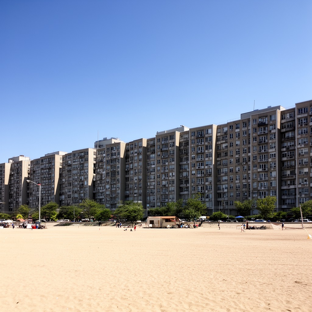 AI-generated illustration of Beach Haven apartments in Brooklyn