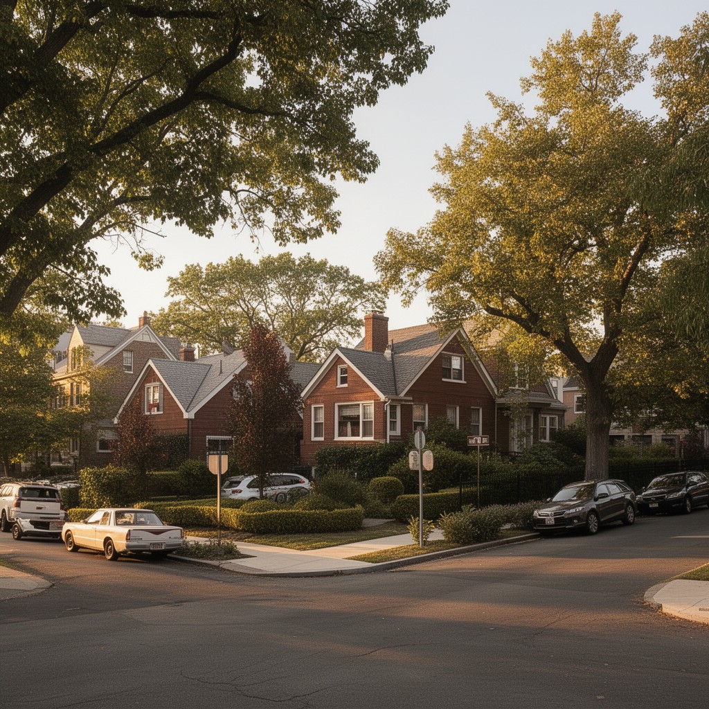 AI-generated illustration of Jamaica Estates, Queens, New York City, New York, United States