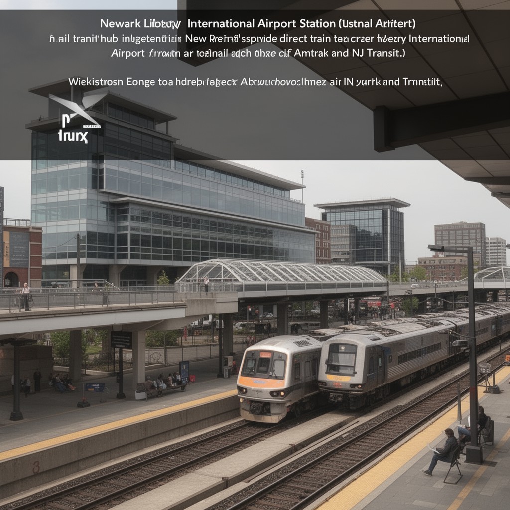 AI-generated illustration of Newark Liberty International Airport Station