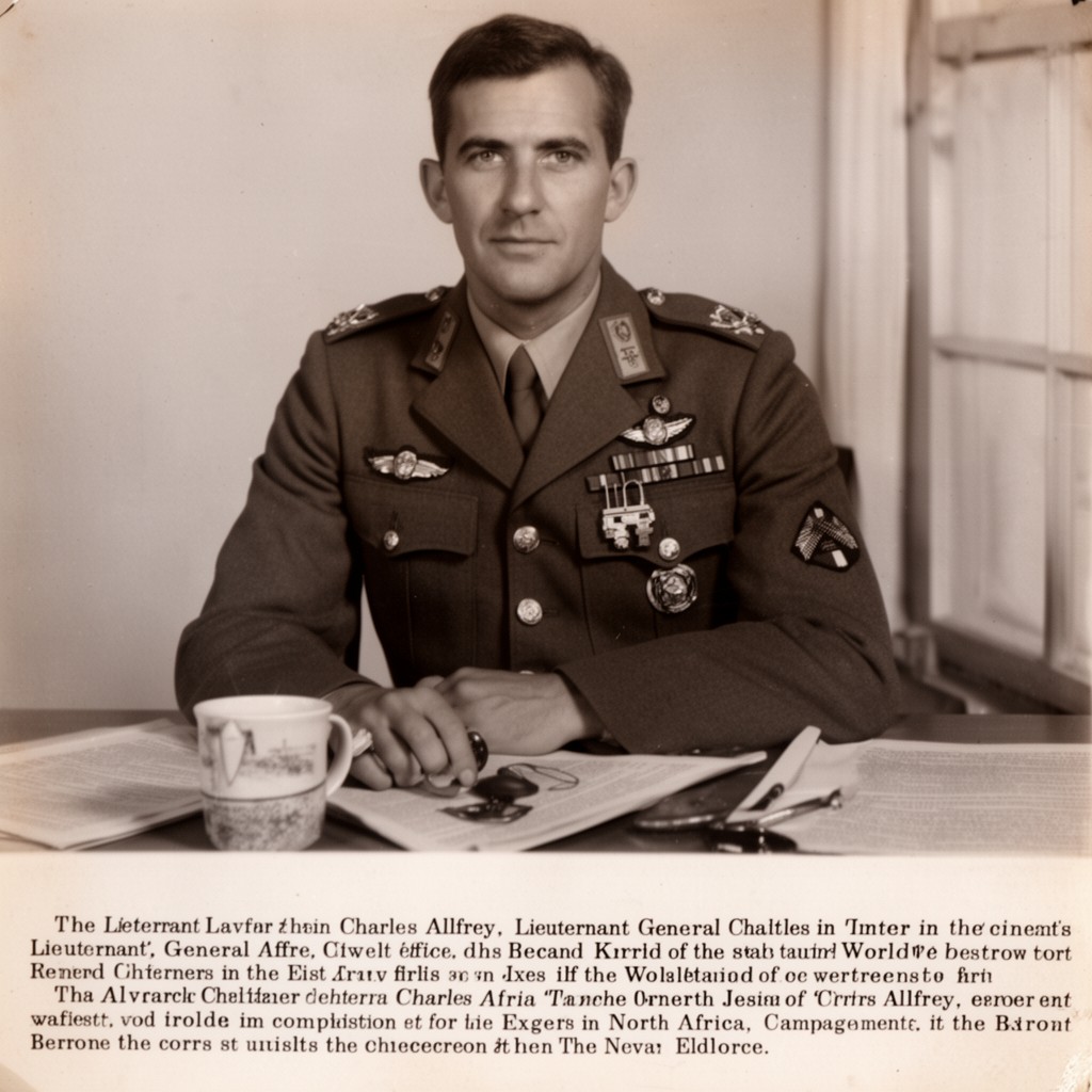 AI-generated illustration of Lieutenant-General Charles Allfrey