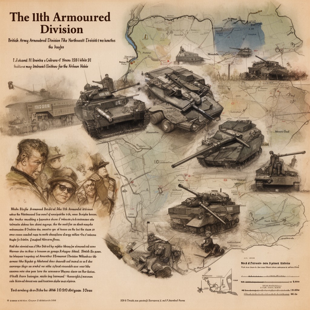 AI-generated illustration of 11th Armoured Division