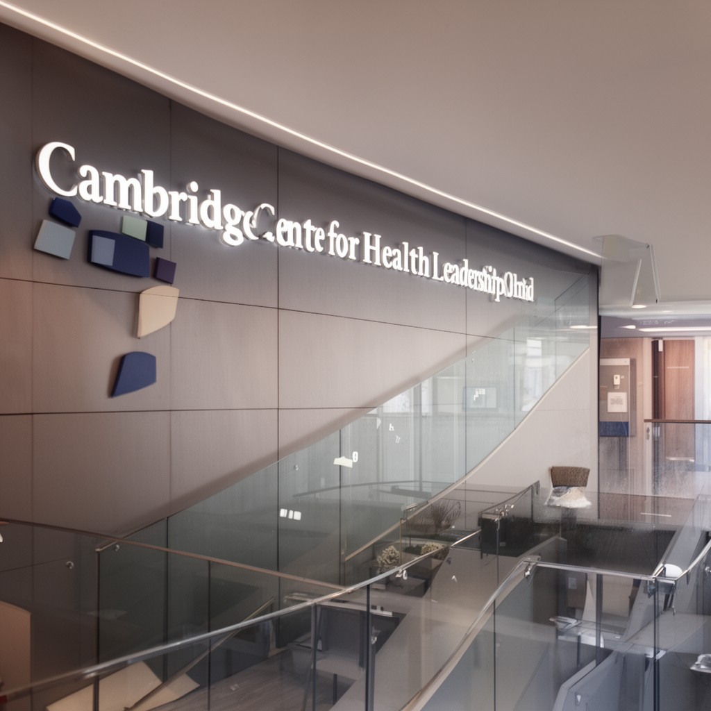 AI-generated illustration of Cambridge Centre for Health Leadership and Enterprise