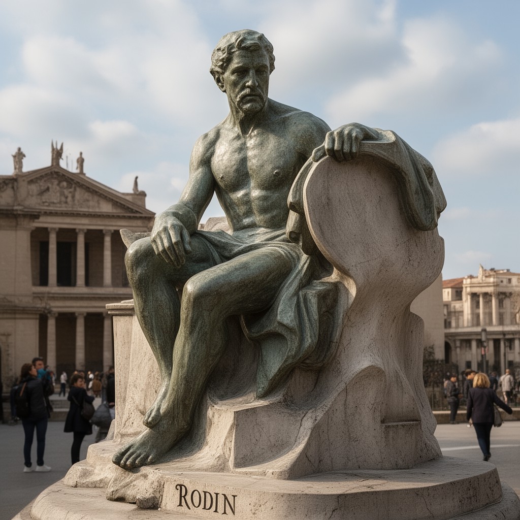 AI-generated illustration of Auguste Rodin