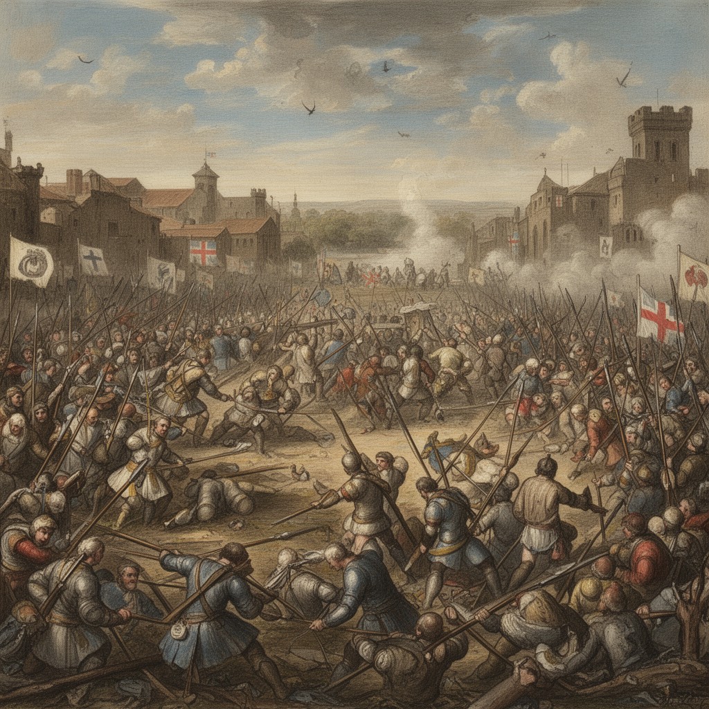 AI-generated illustration of Battle of Crécy