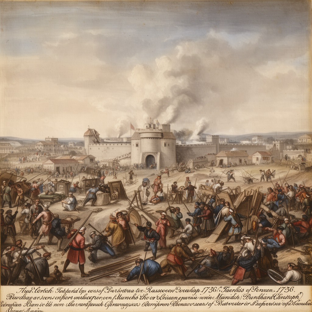 AI-generated illustration of Siege of Perekop (1736)