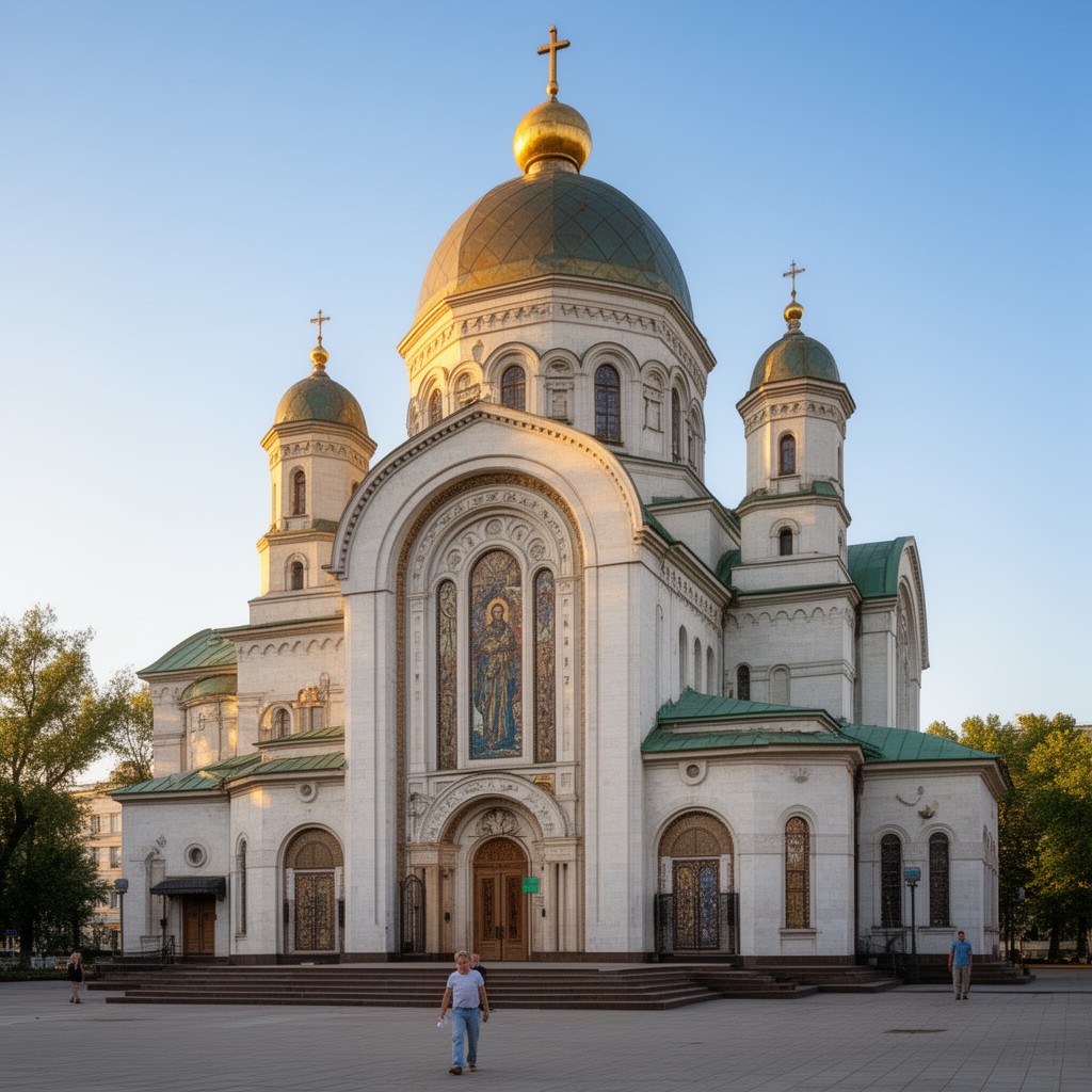 AI-generated illustration of Cathedral of Saints Peter and Paul, Simferopol