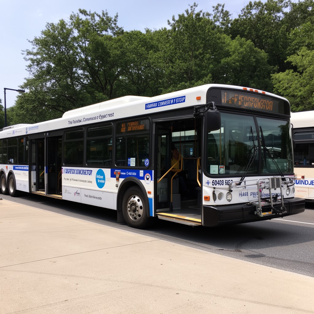 AI-generated illustration of Fairfax Connector bus system