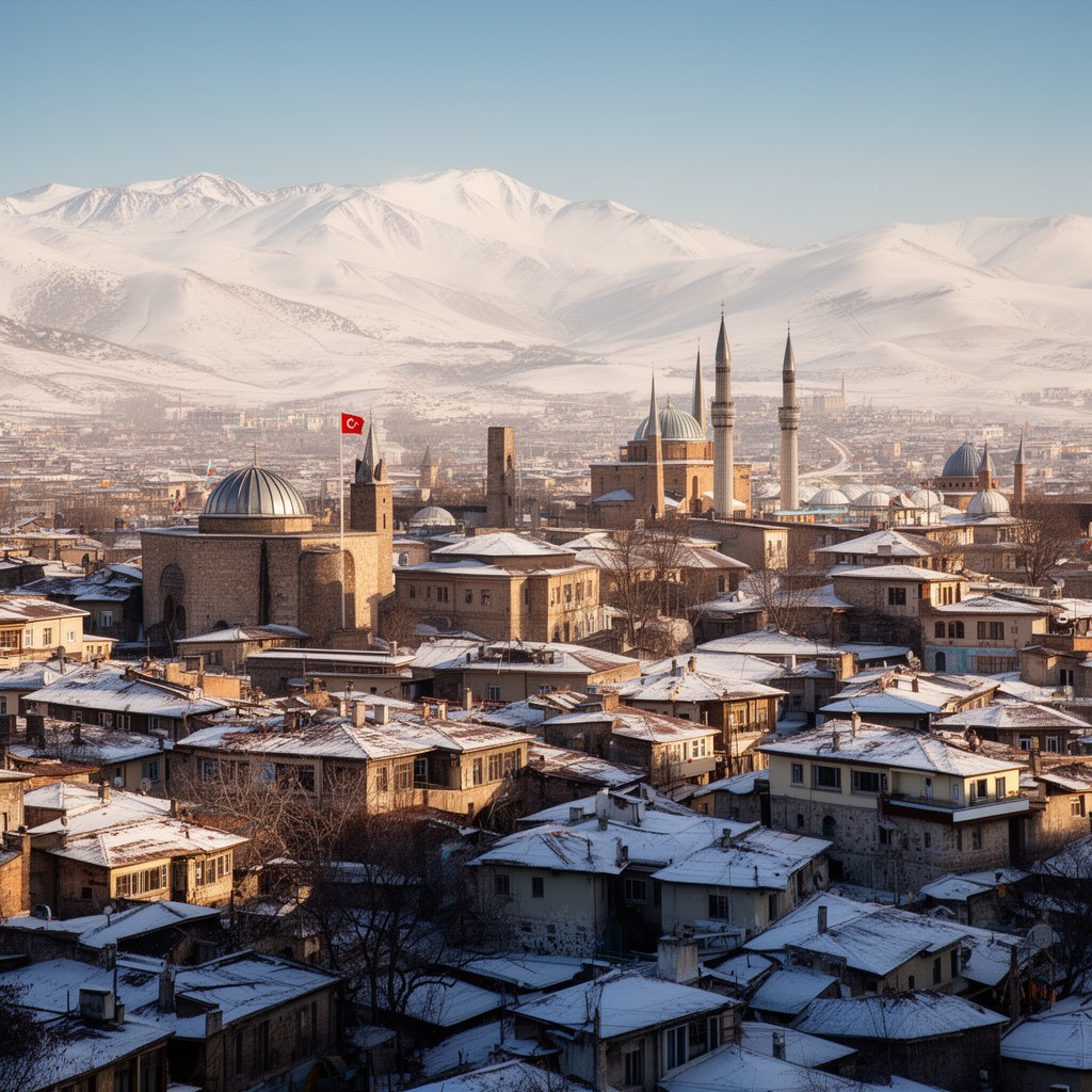 AI-generated illustration of Erzurum, Turkey