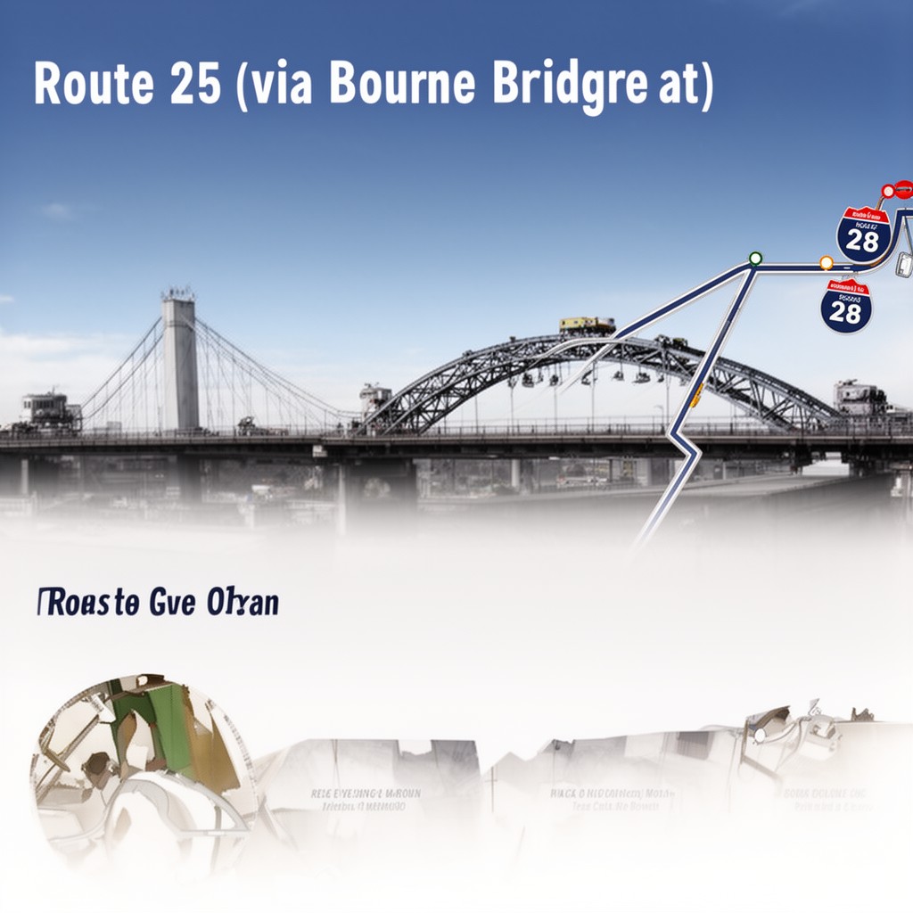 AI-generated illustration of Route 25 (via Route 28 connection)