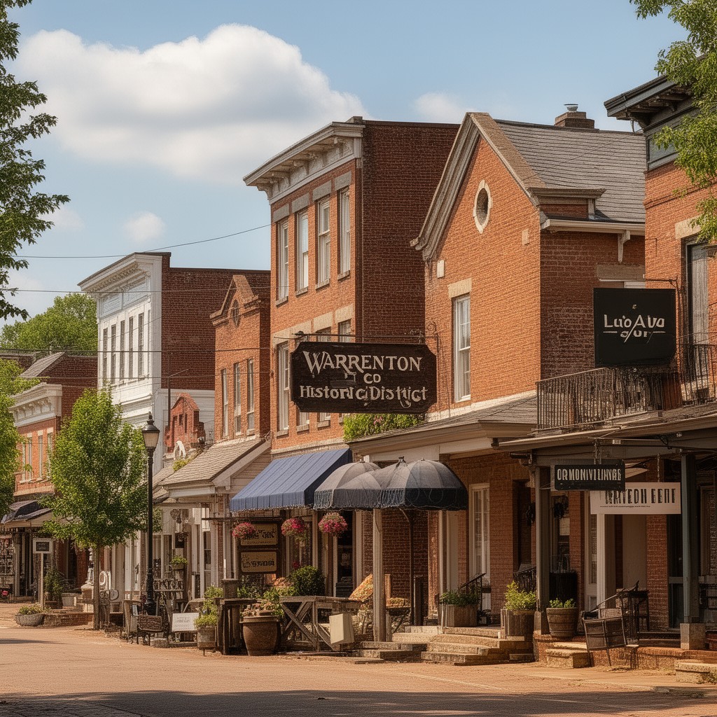 AI-generated illustration of Warrenton Historic District