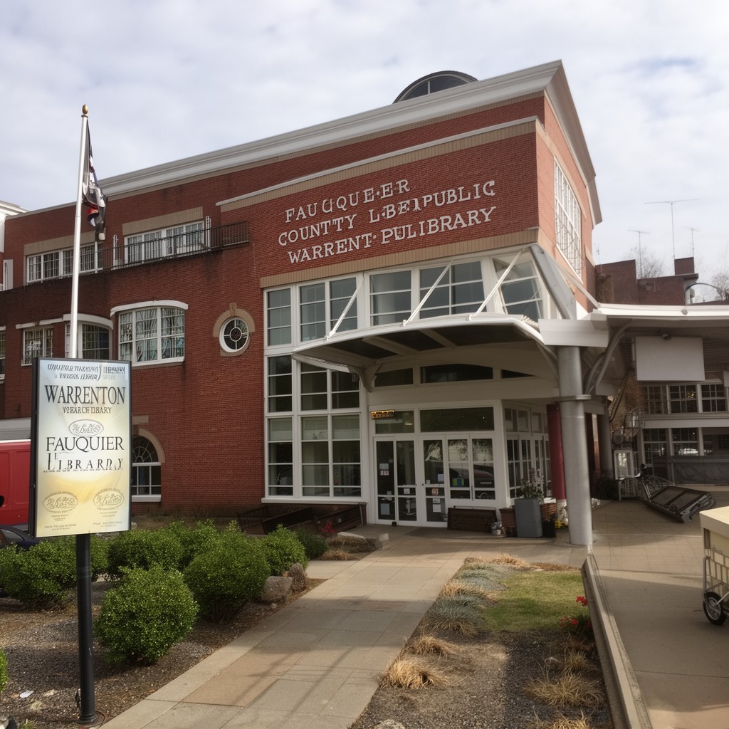 AI-generated illustration of Fauquier County Public Library – Warrenton branch