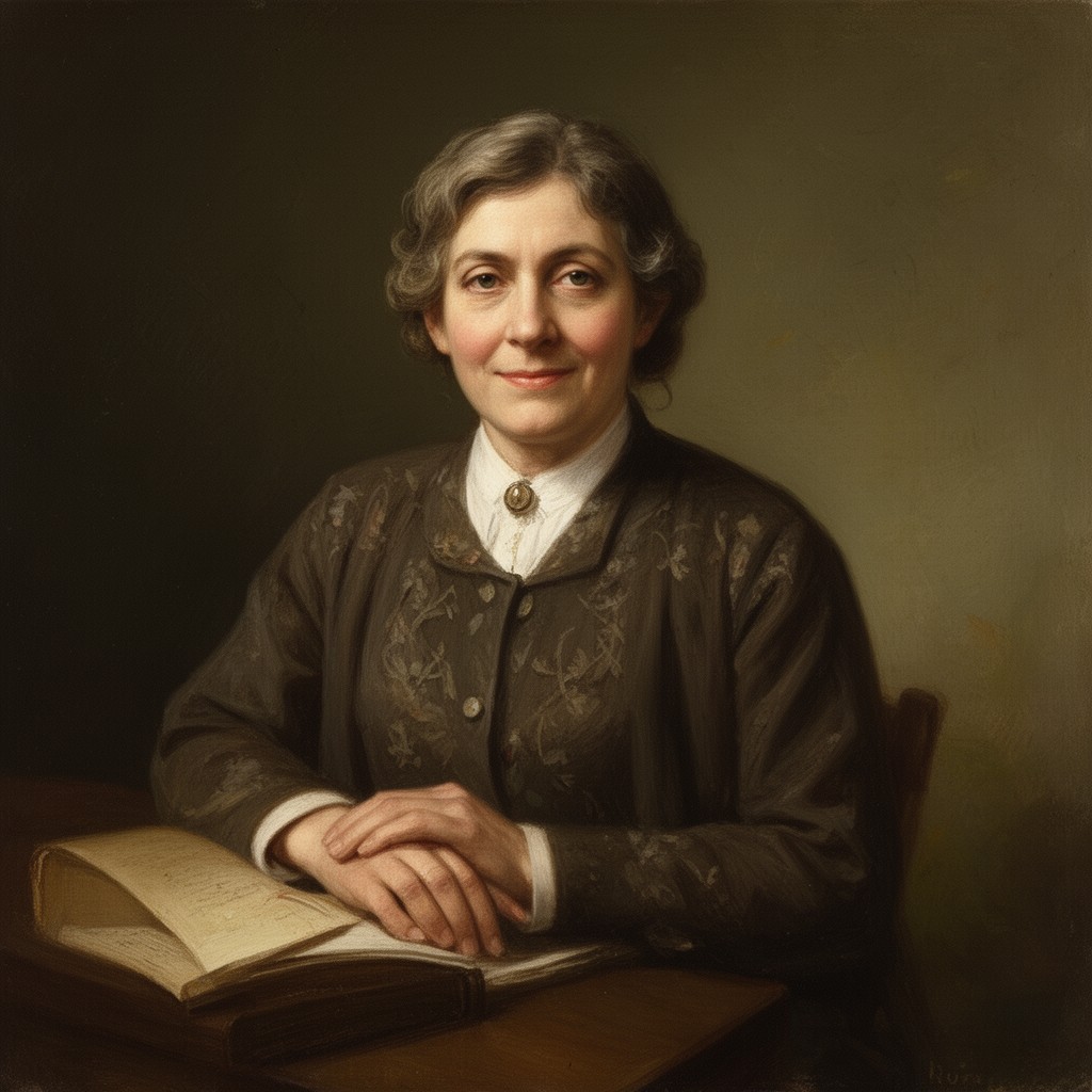 AI-generated illustration of Nora Barlow