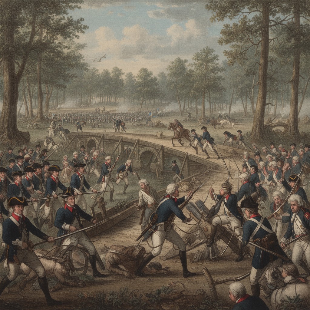 AI-generated illustration of Battle of Moore’s Creek Bridge