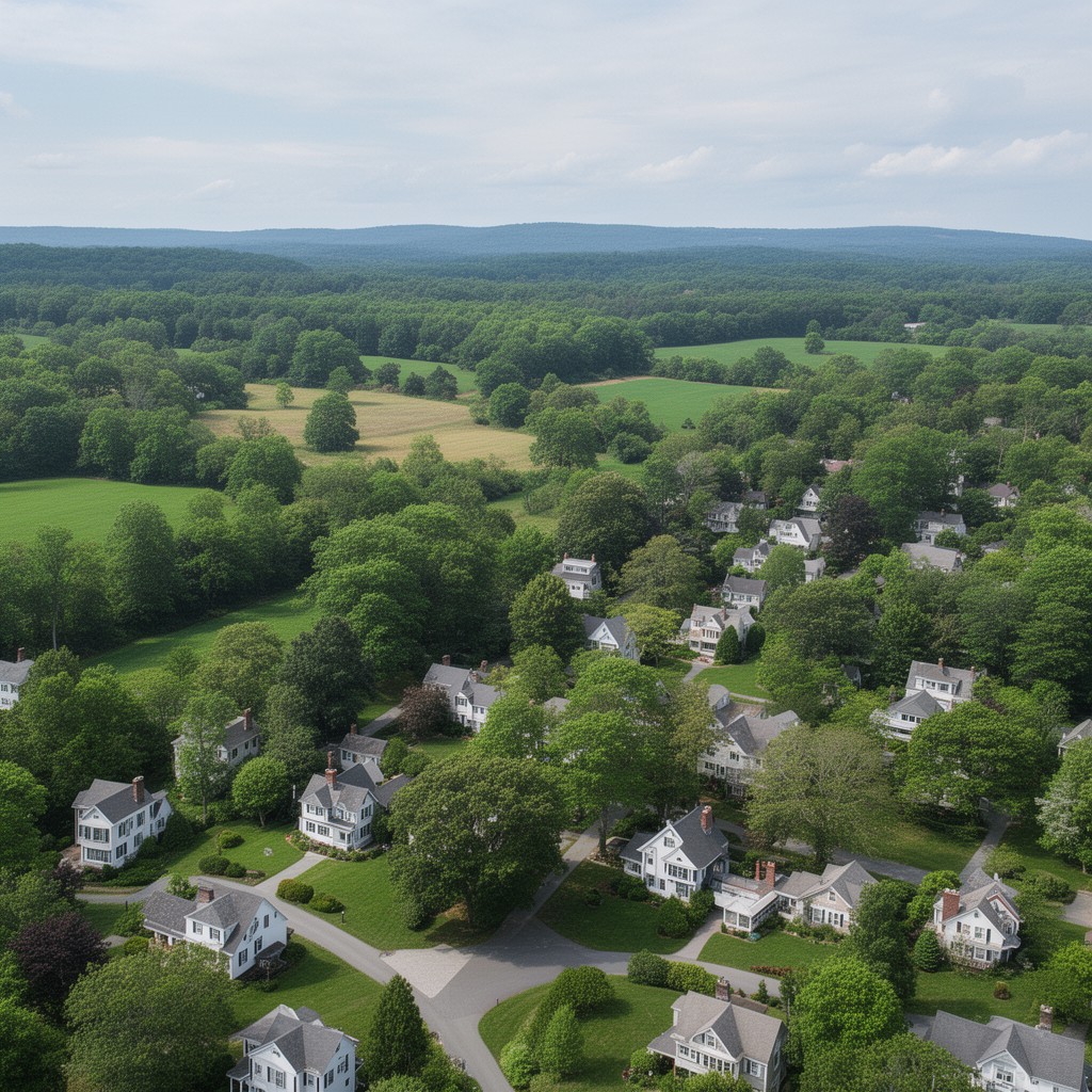 AI-generated illustration of Weston, Connecticut